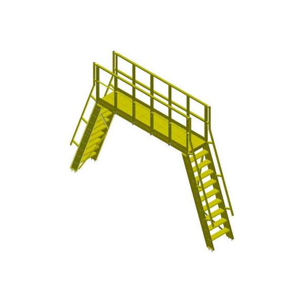 Bluff Mfg Bluff Modular Crossover With 7-Tread Ladders, 90L x 24W x 72H Clearance COPGS24-72-7 - main